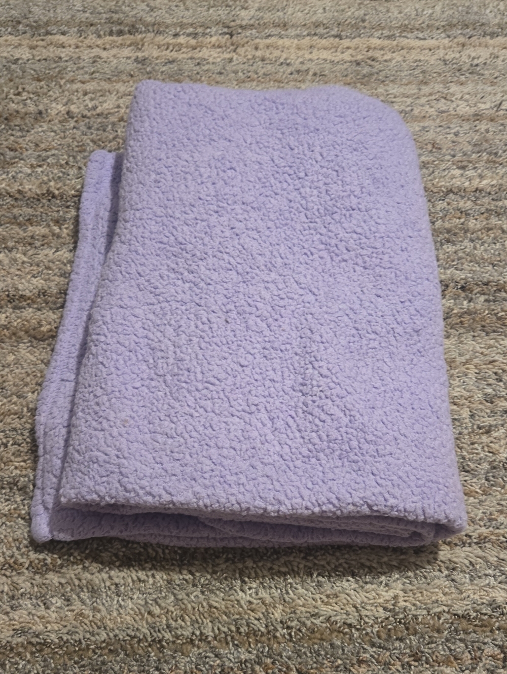 Soft Lavender Sherpa Throw Blanket - Home Bedding